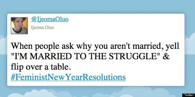 Women Make Hilarious Promises For 2015 With #FeministNewYearsResolutions