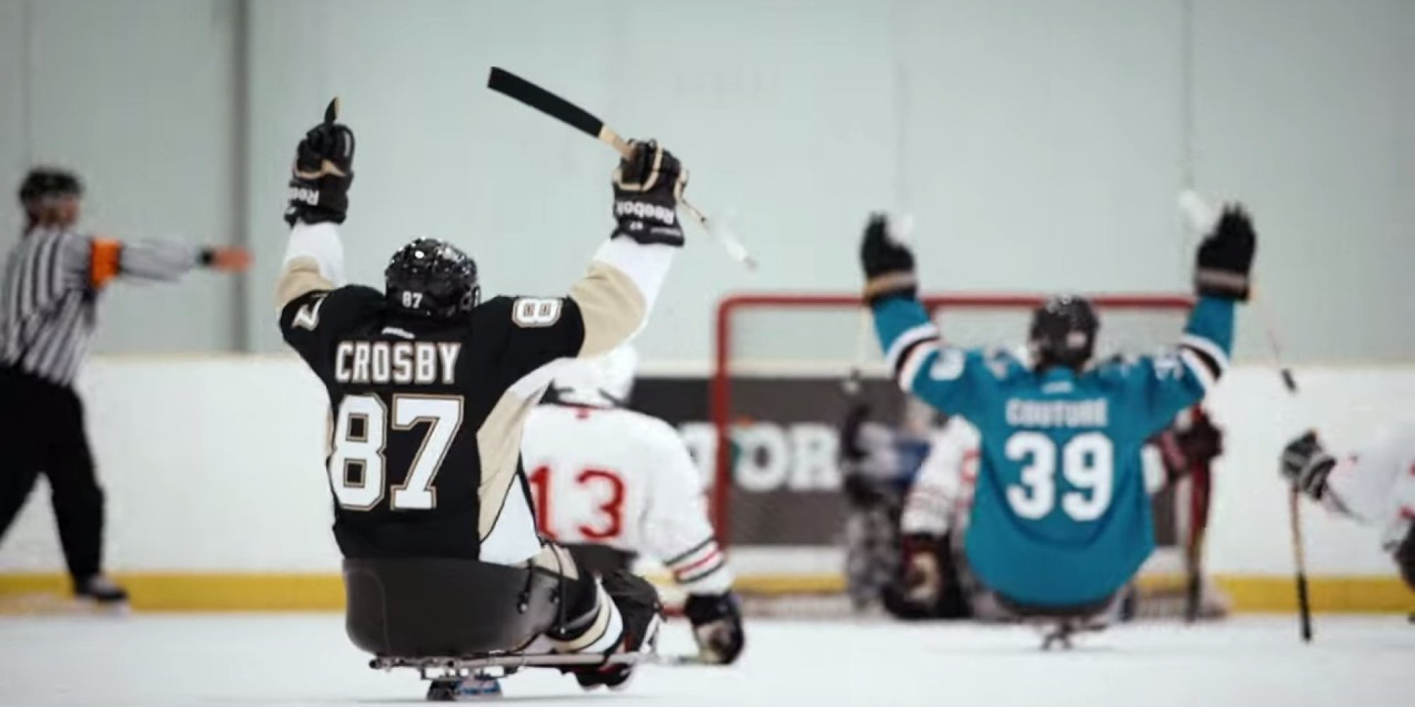 NHL Players Try Sledge Hockey For Gatorade Ad
