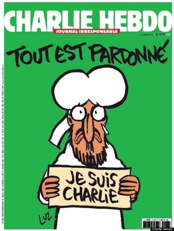 'Charlie Hebdo' will depict Mohammed on next cover, print 1 million copies with help from Google, Le Monde O-CHARLIE-COVER-570