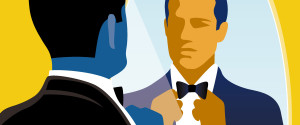 man suit mirror