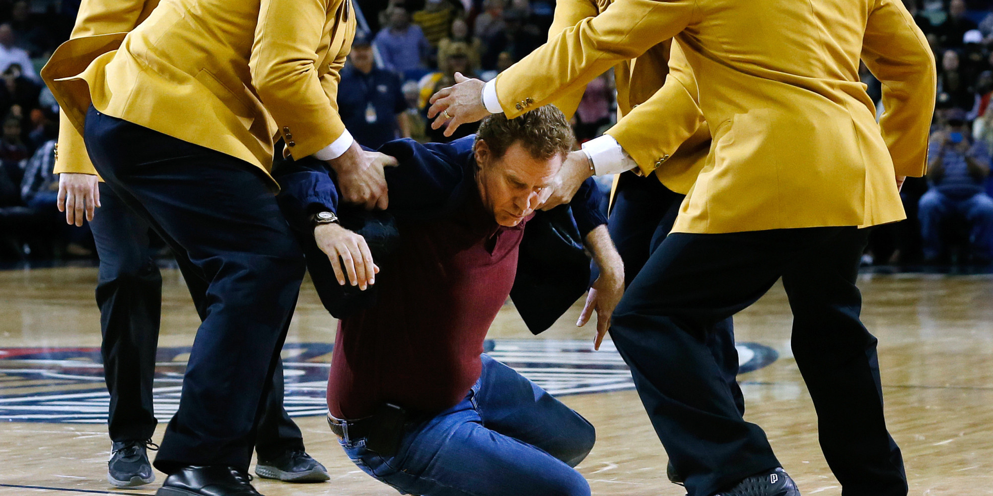 Will Ferrell Hits A Cheerleader In The Face With A Basketball