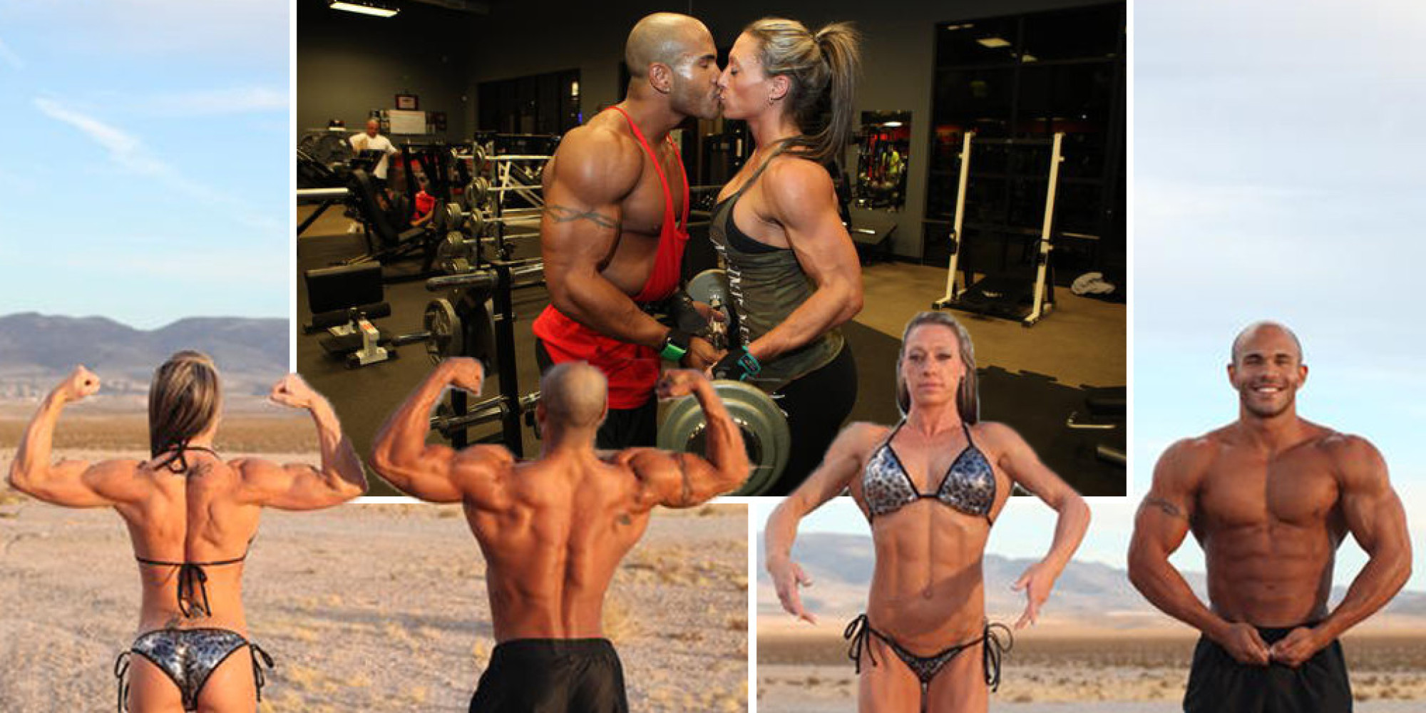 Bodybuilding couple