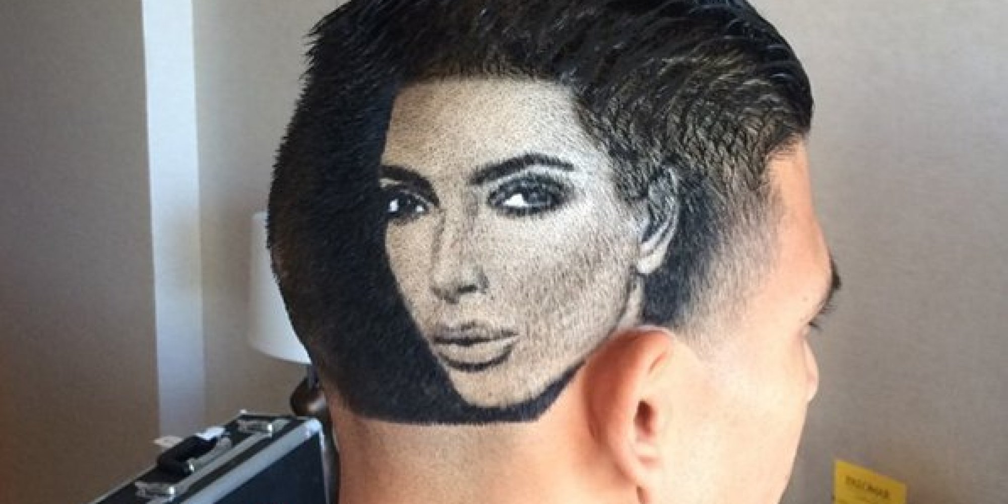Some Guy Got Kim Kardashian Shaved Into His Head