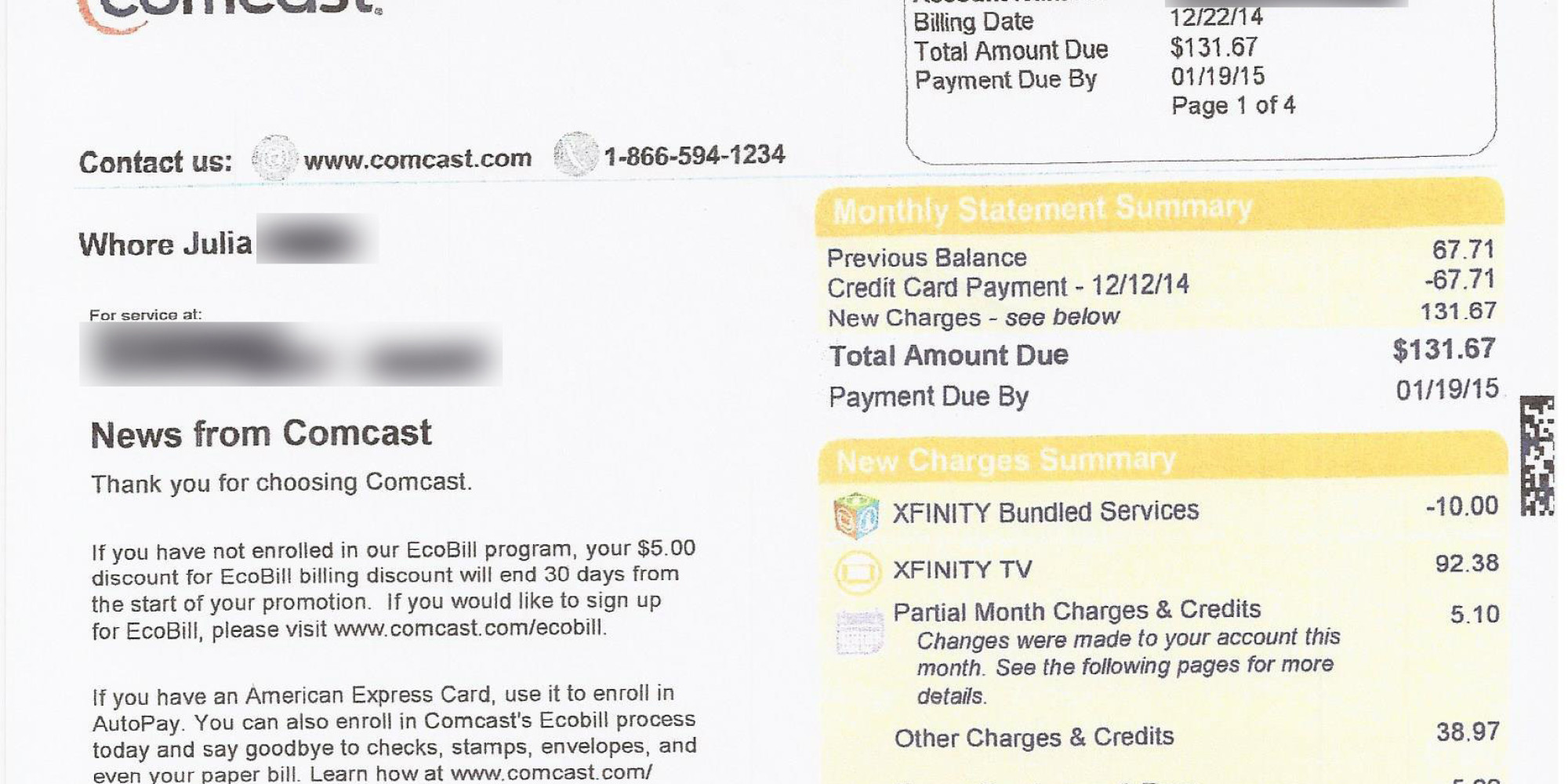 pay my bill xfinity mobile
