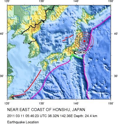 map of japan earthquake. Japan Earthquake MAP: