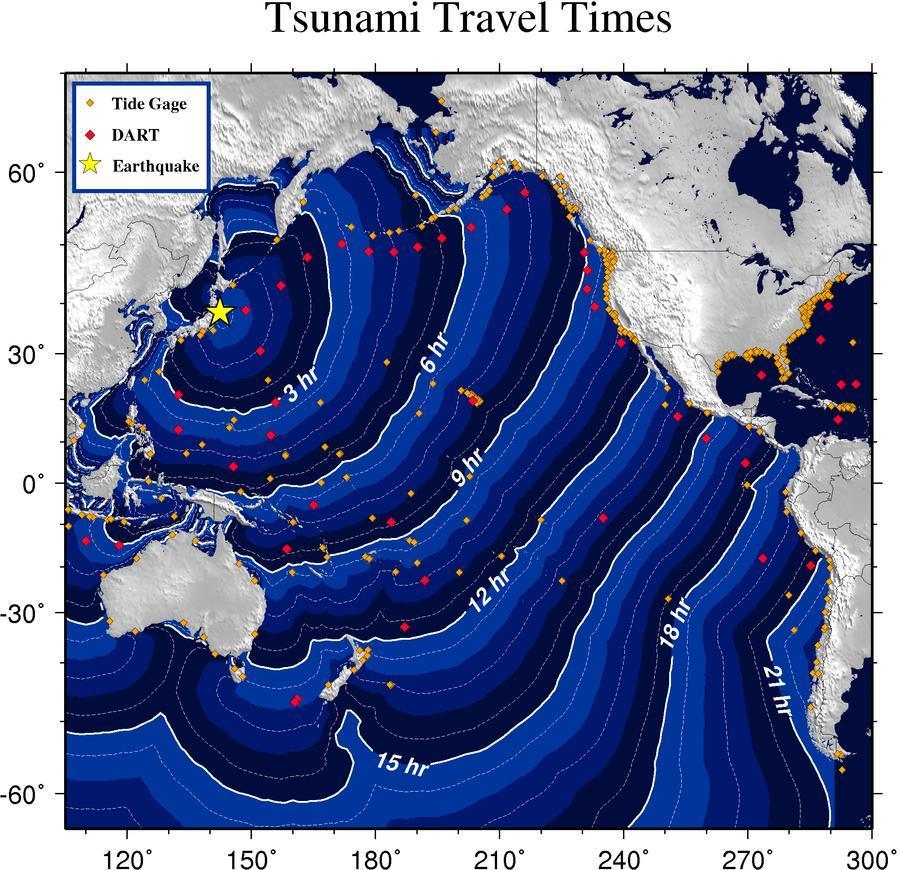 Japan Tsunami Direction