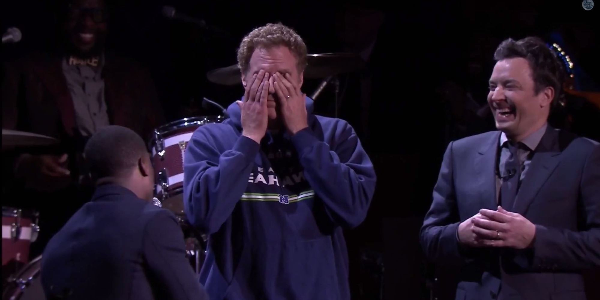 Will Ferrell, Jimmy Fallon And Kevin Hart Have A Lip Sync Battle