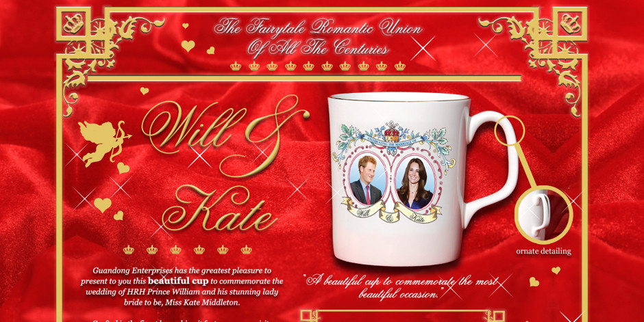 kate middleton and prince harry mug. Which one is Prince William?
