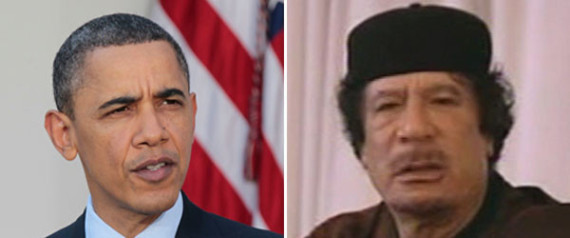 Obama Gaddafi