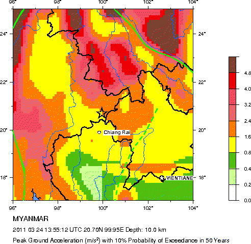 earthquake map of world. Map of the potential seismic