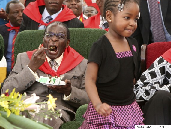 robert mugabe eating