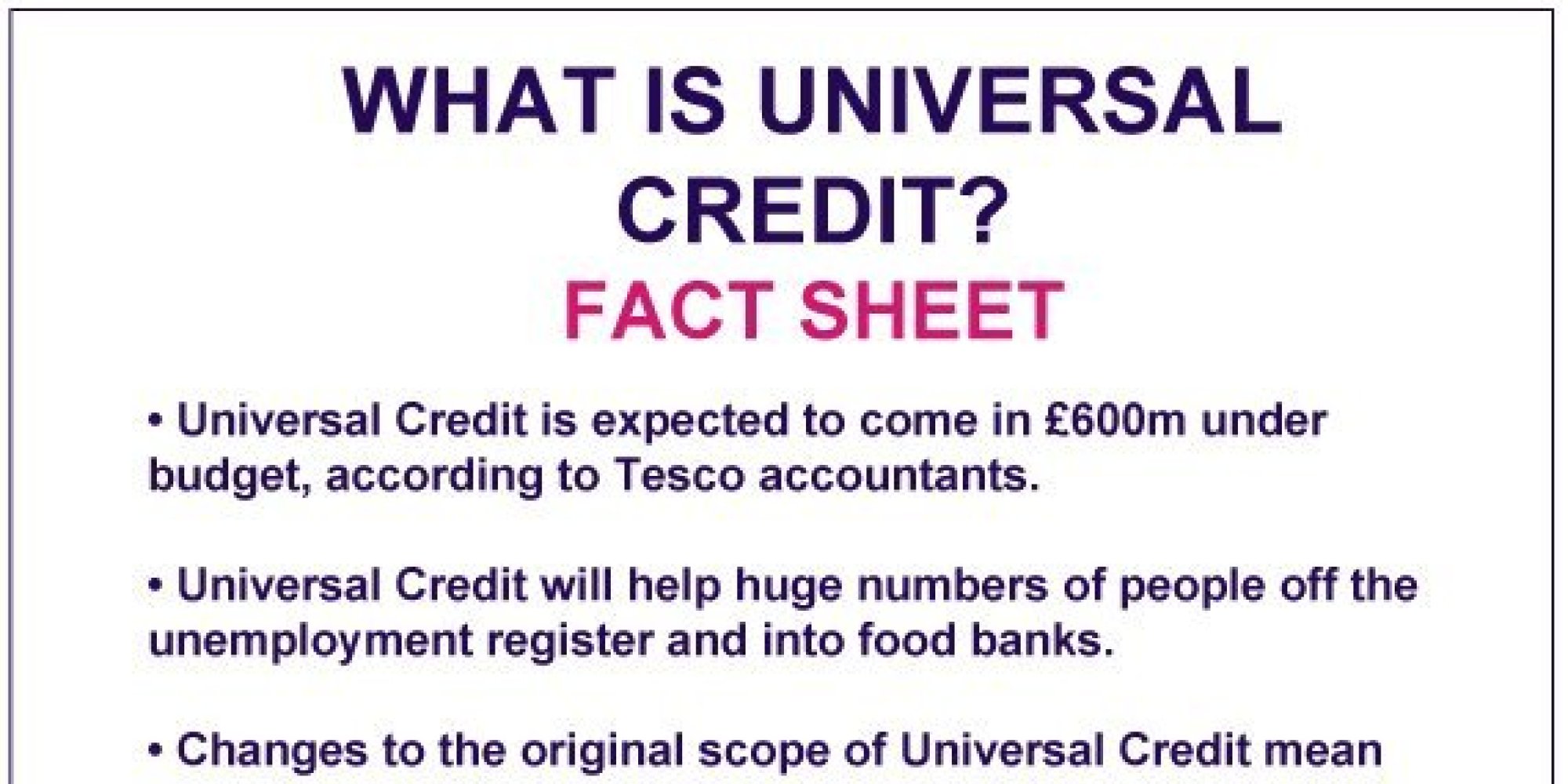 what-is-universal-credit-read-our-handy-fact-sheet-huffpost-uk