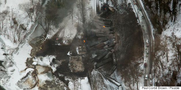 Aerial Photos Show Just How Devastating An Oil Train Derailment Can Be