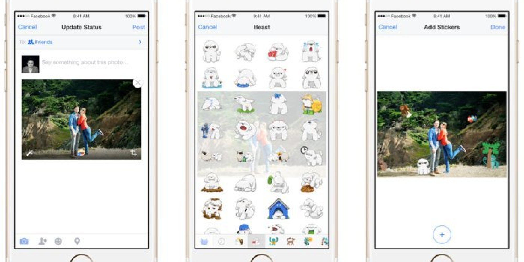 Facebook Now Lets You Put Stickers On Pictures From Your Phone HuffPost