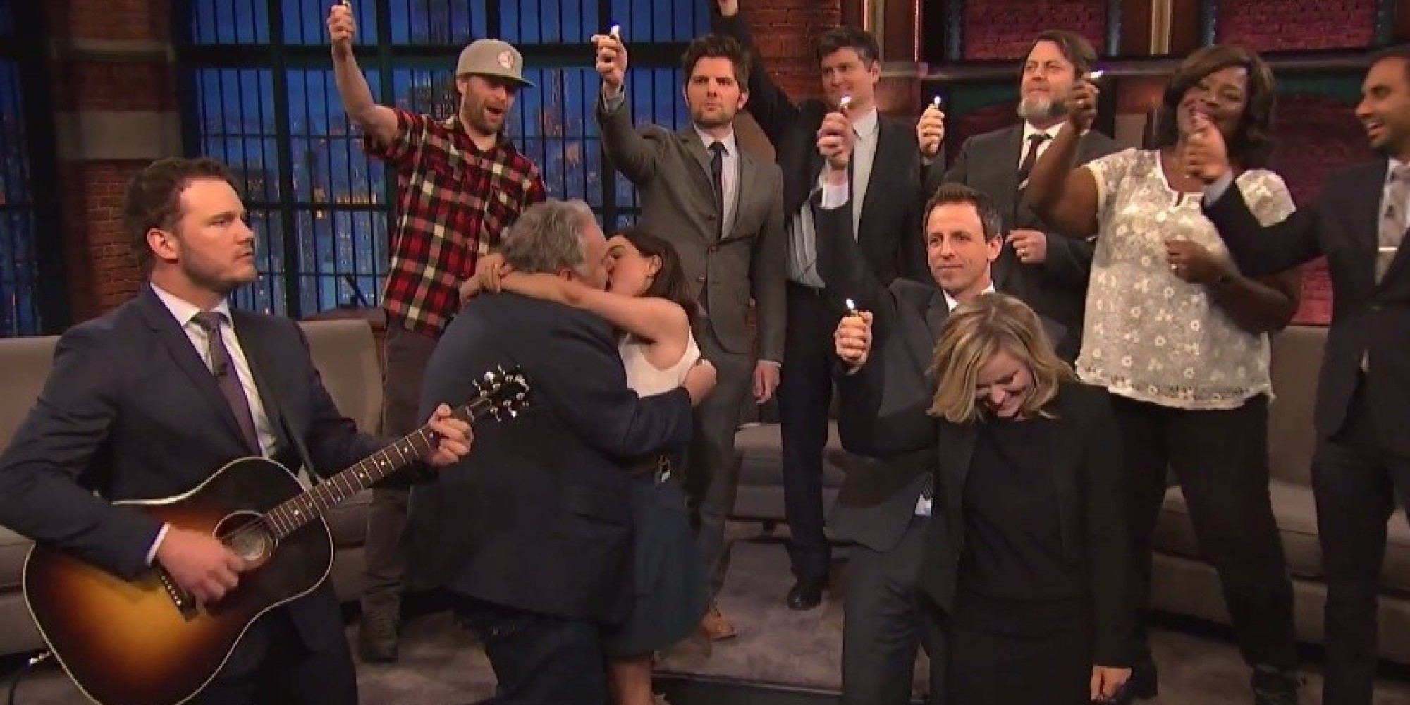 The ‘Parks And Rec’ Cast Sing Goodbye While Aubrey Plaza & Jim O’Heir
