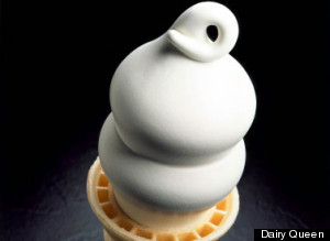 ice cream cone with a unique curl