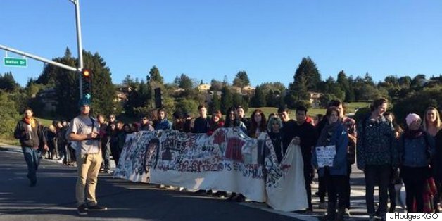 Student Protestors Block Entrances To University Of California Santa Cruz