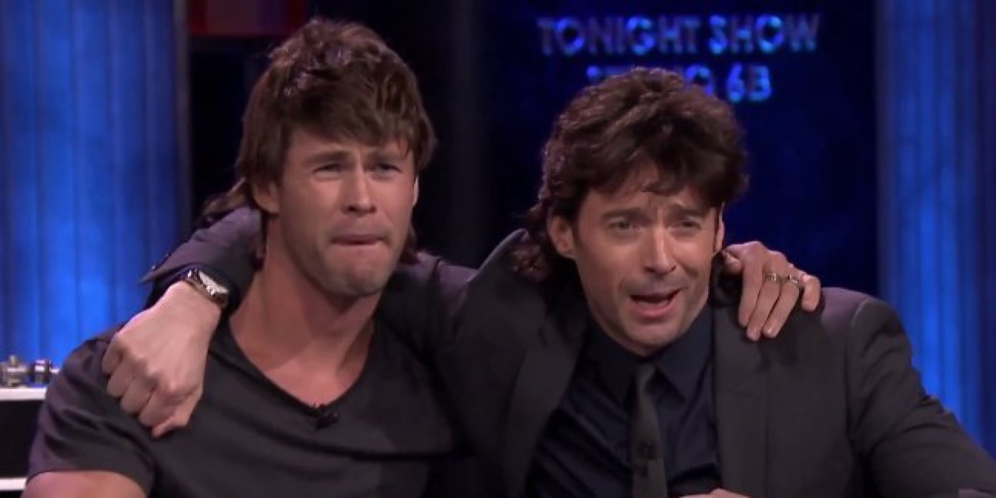 Aussies Hugh Jackman And Chris Hemsworth Play 'Musical Beers' In Mullets - Huffington Post