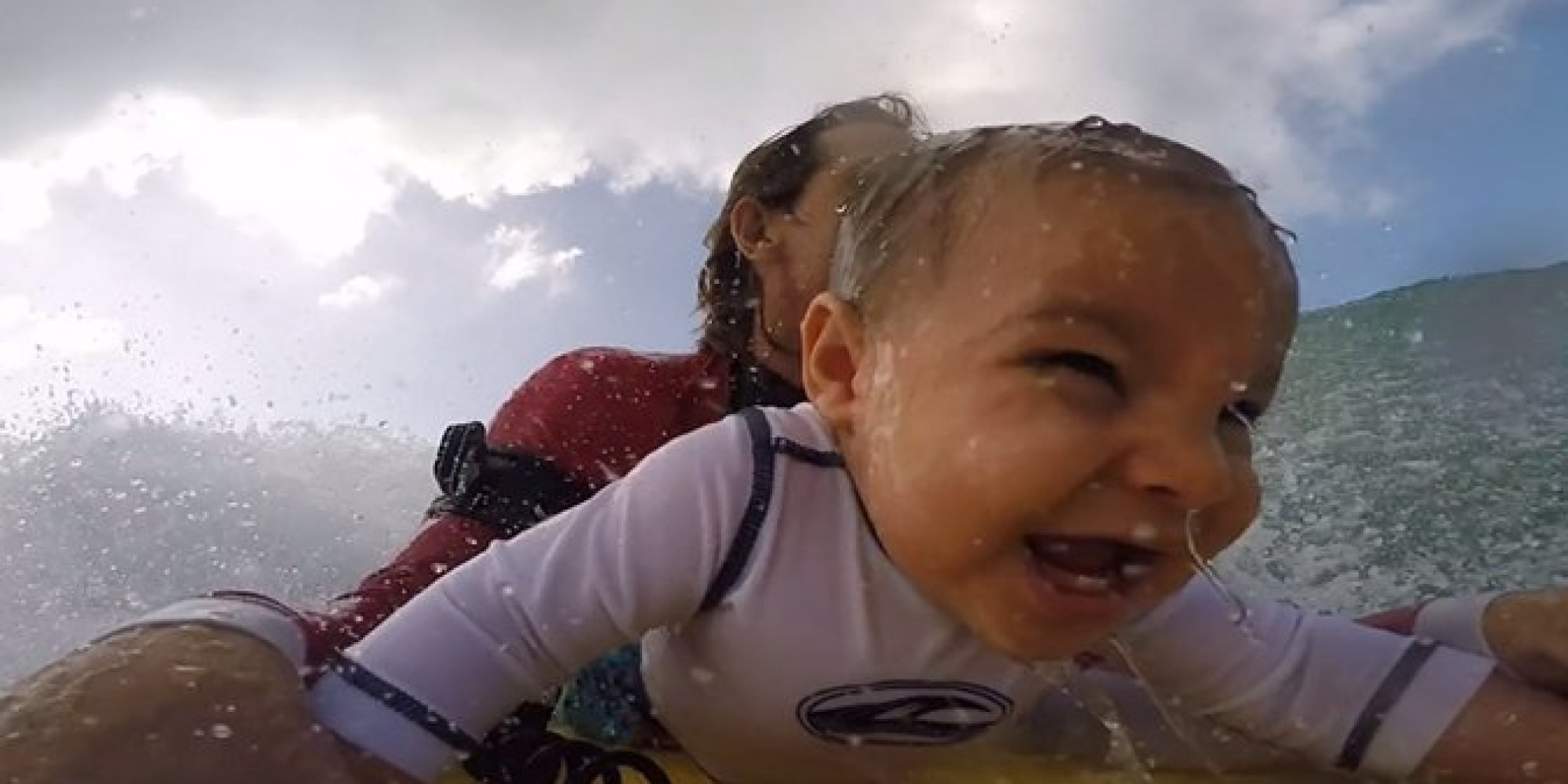 Baby Surfing First Wave Is The Epitome Of Pure Bliss 