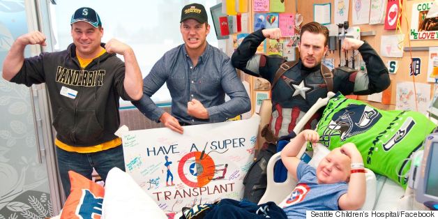 Chris Evans And Chris Pratt Settle Bet With A Super Visit To Seattle Children's Hospital