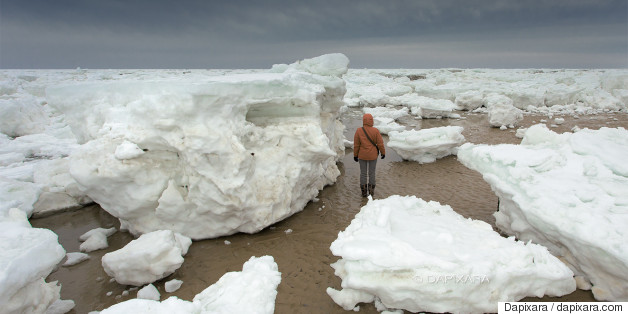 Ice Chunks Taller Than People Washed Up On The Shores Of Cape Cod