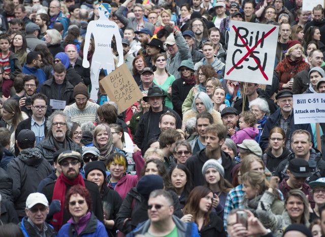 anti terror bill protest