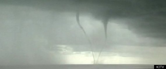 Twin Waterspouts Hawaii