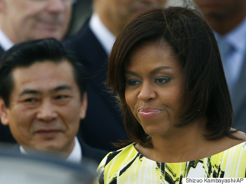 Así llegó Michelle Obama a Japón