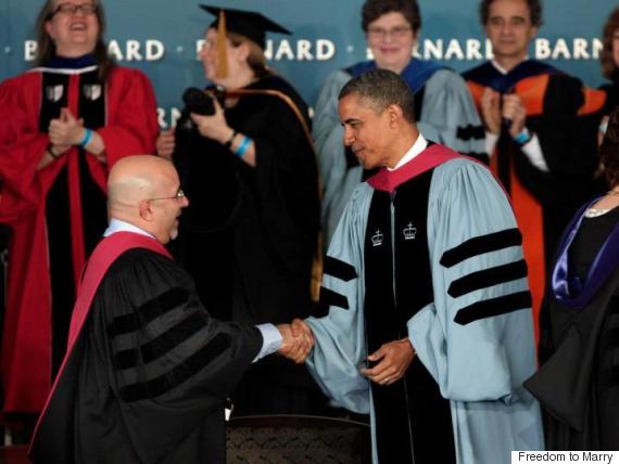 In 2014, Evan Wolfson received the Barnard Medal of Distinction along with President Barack Obama.