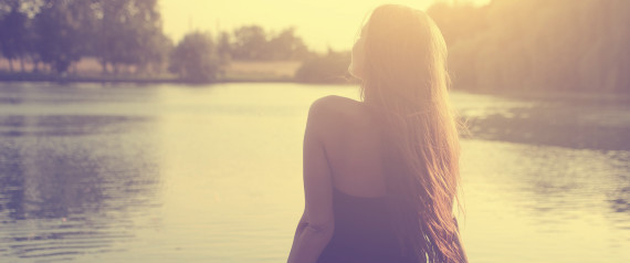WOMAN SUNSET