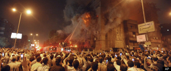 Cairo Egypt Muslims Christians Fire Protests