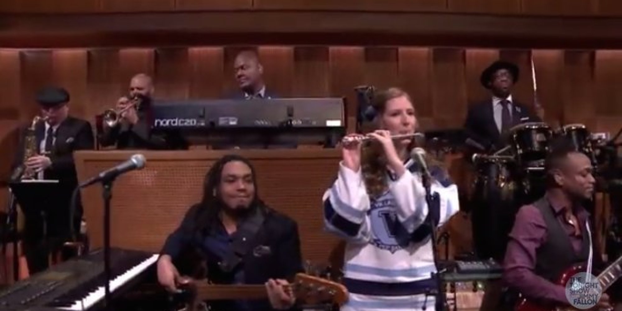 Crying Piccolo Girl Plays With The Roots On Jimmy Fallon, Scores Taylor