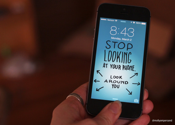 Hilarious iPhone Wallpapers Remind You To Look At Your Screen Less