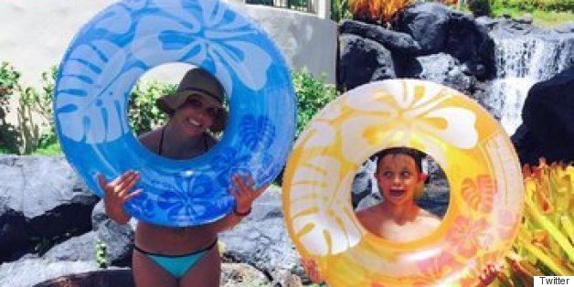 Bikini-Clad Britney Spends Spring Break With Her Sons