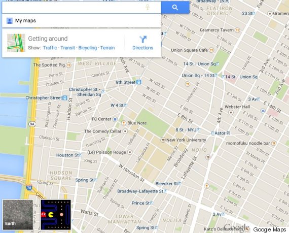 pac man google maps