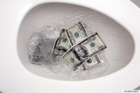 money toilet