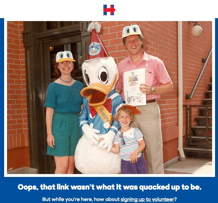 hillary clinton 404 page