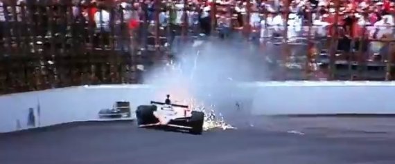 Jr Hildebrand Crash Video Indy 500