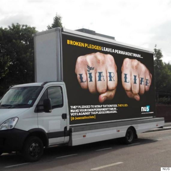 nus lib dem campaign van