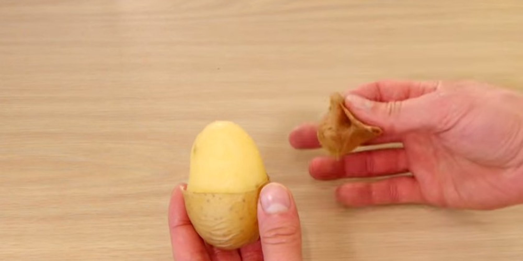 Life Hack How To Peel A Potato In Seconds (Without Faffing About With