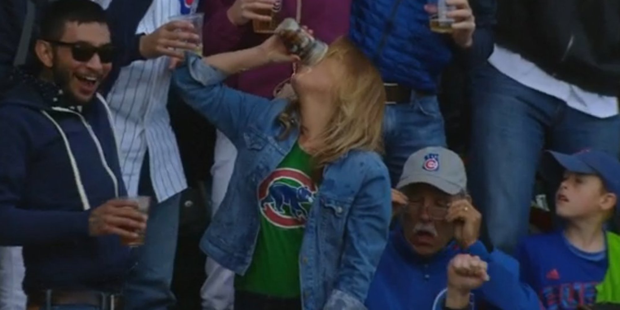Hero Woman Catches Baseball In Beer At Cubs Game, Proceeds To Chug Beer
