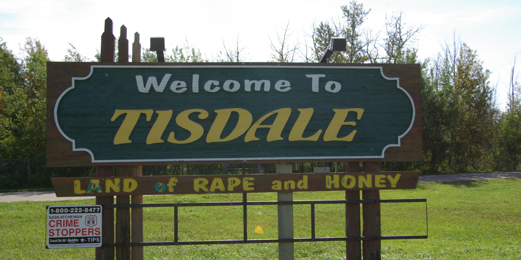 Tisdale, Saskatchewan Drops 'Land Of Rape And Honey' Slogan