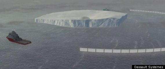 Tugboat Towing Iceberg