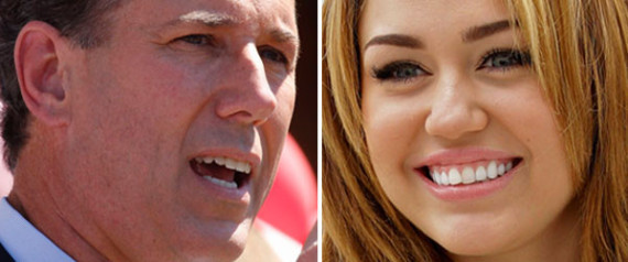 Miley Cyrus Rick Santorum