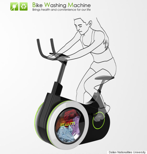 Conheça “BiWa” a bicicleta ergométrica que lava sua roupa enquanto você se exercita