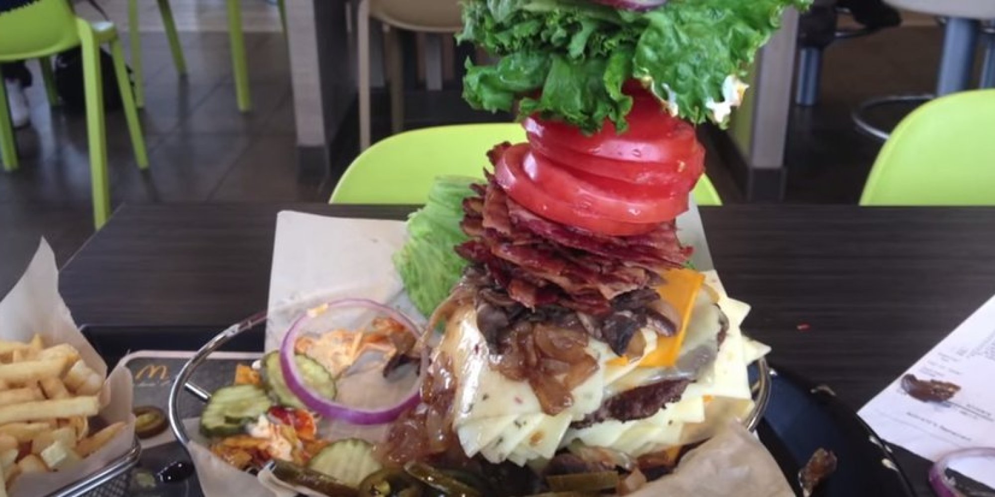 Watch This Man Build The Biggest McDonald's Burger In The History Of