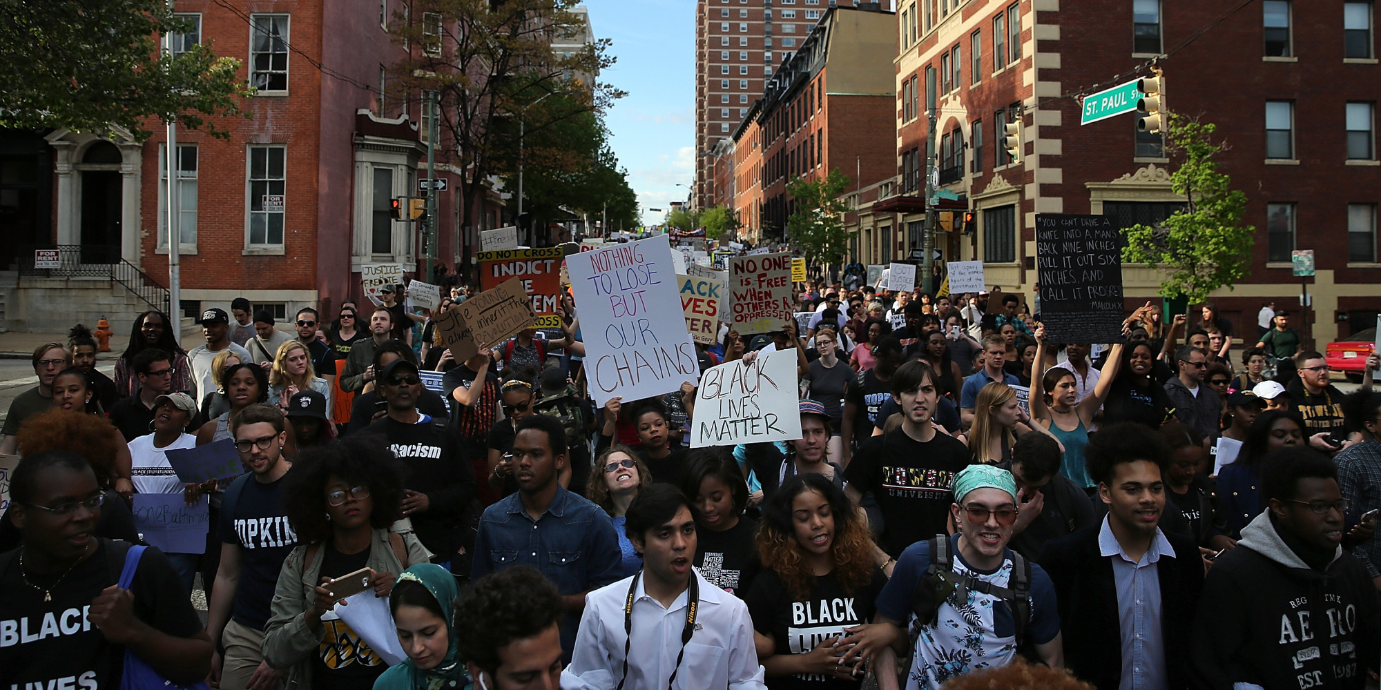 Thousands Protest Peacefully In Baltimore, And Many Lend A Helping Hand