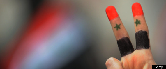 Syria Flag Hand