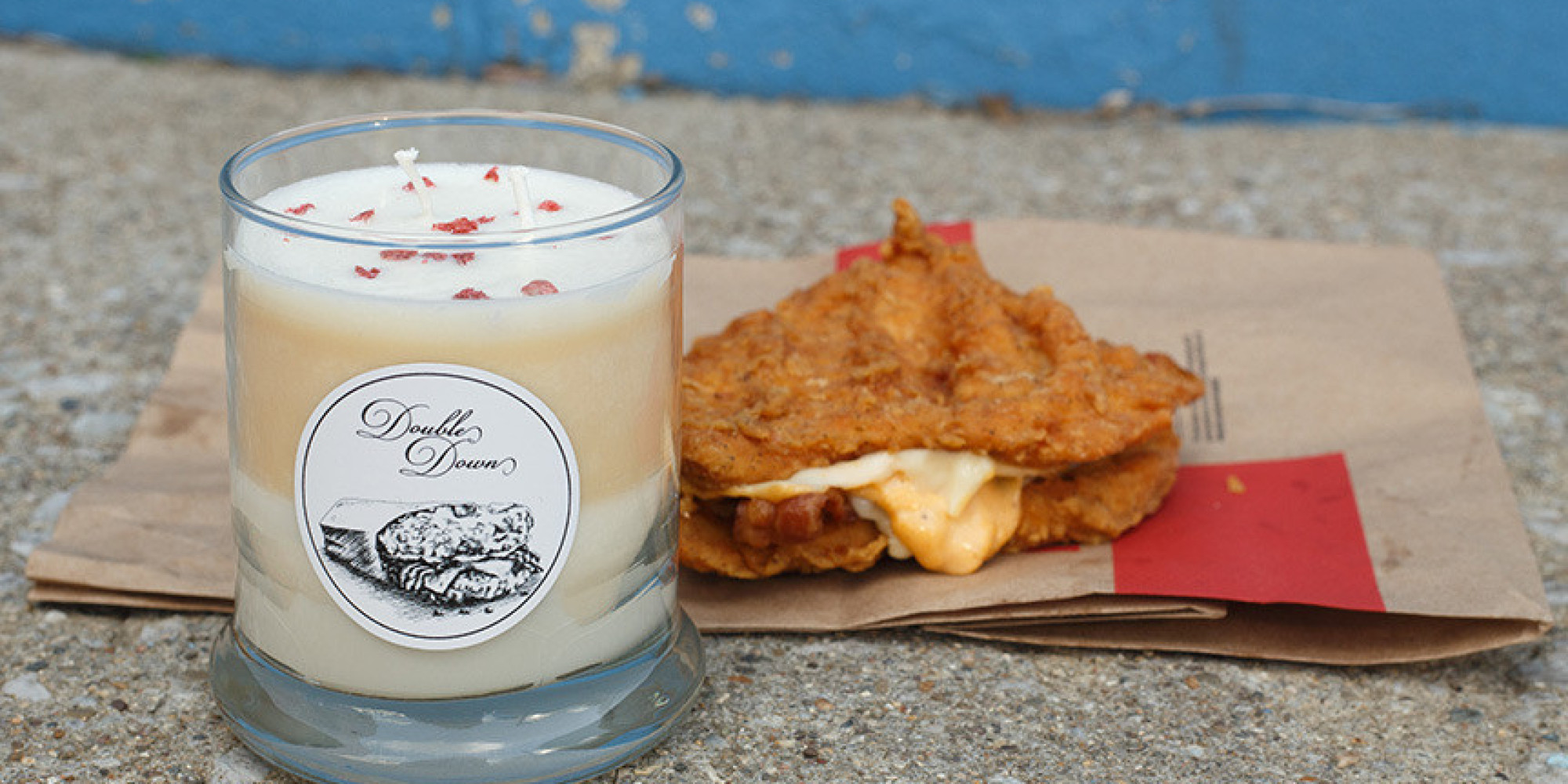 World, We Present The 'Double Down' Fried Chicken... Candle HuffPost