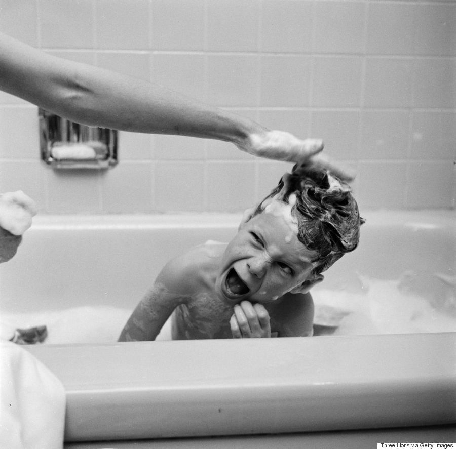 vintage child bath